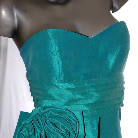 JOVANI Prom DRESS Emerald STRAPLESS Grad Gown Pageant Gala Wedding Formal NWT 10 - Picture 7 of 14